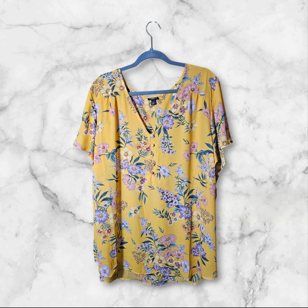 Floral Yellow Women's Top